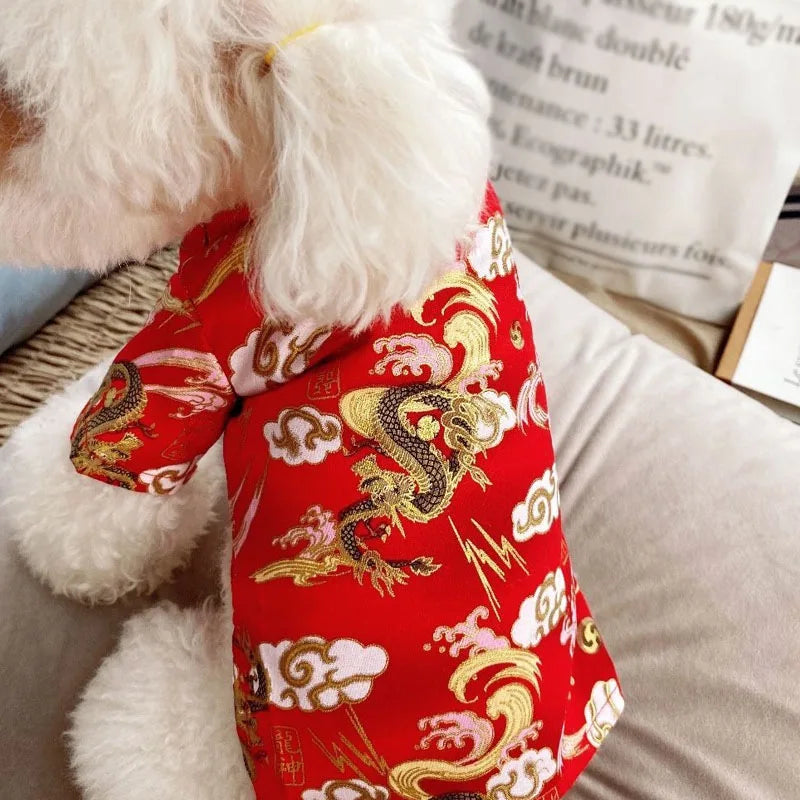 Chinese Style Dog Clothes: New year Gift