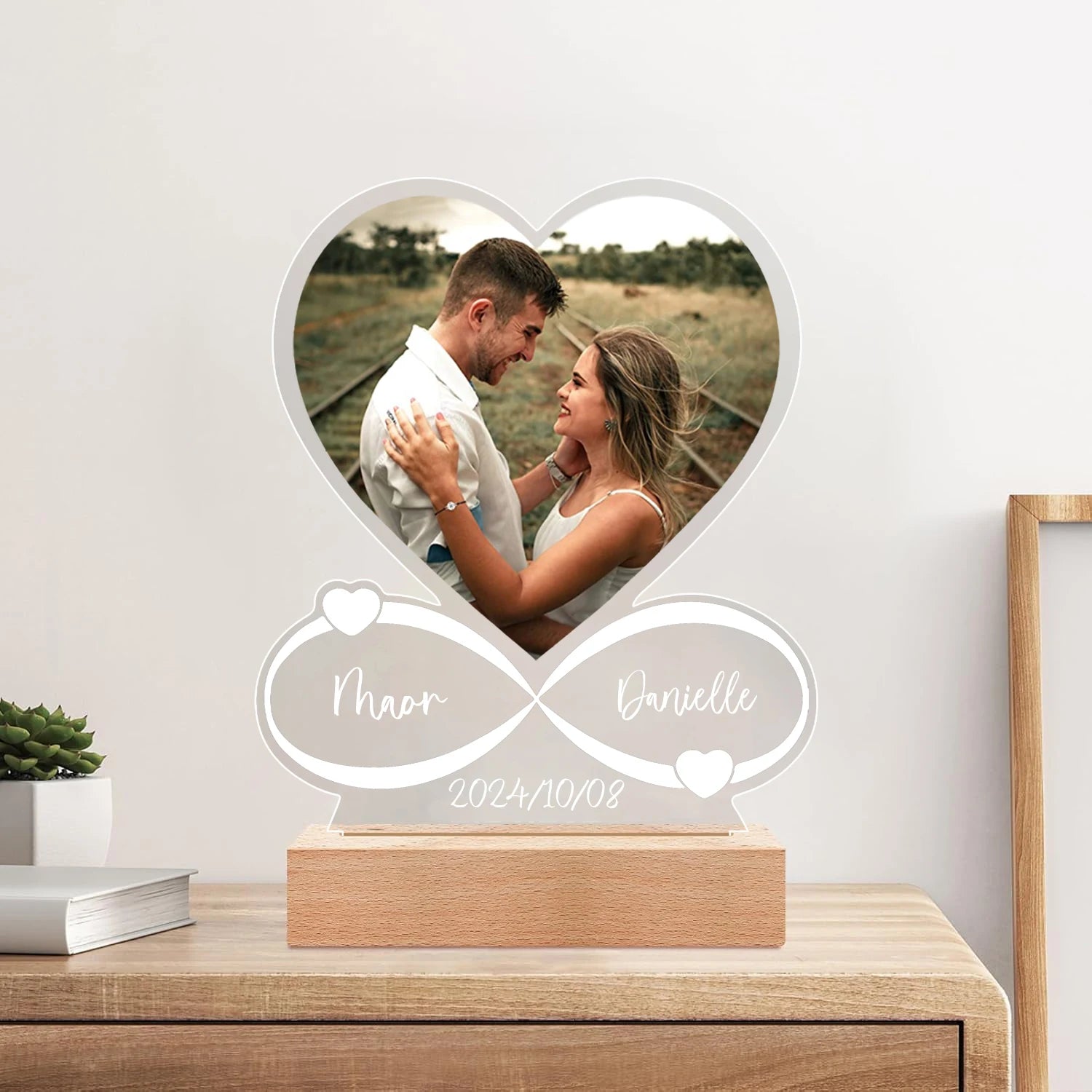 Anniversary Women Men Couples Gifts Custom Photo