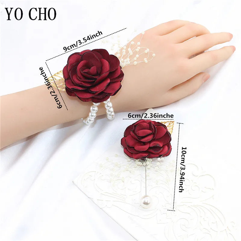 Girls Bridesmaid Wrist Flower Wedding Prom Party