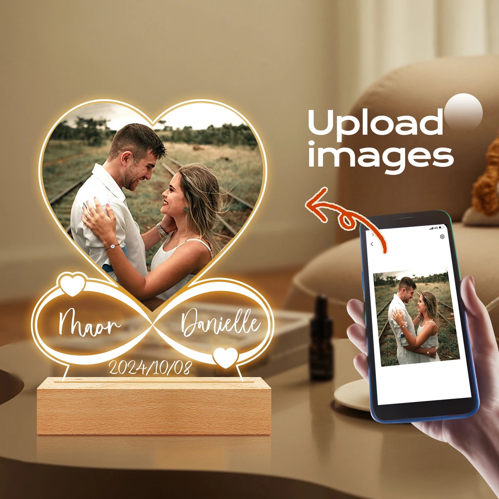 Anniversary Women Men Couples Gifts Custom Photo