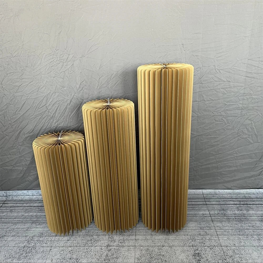 Cylindrical Paper Folding Wedding Flower Road Ornament