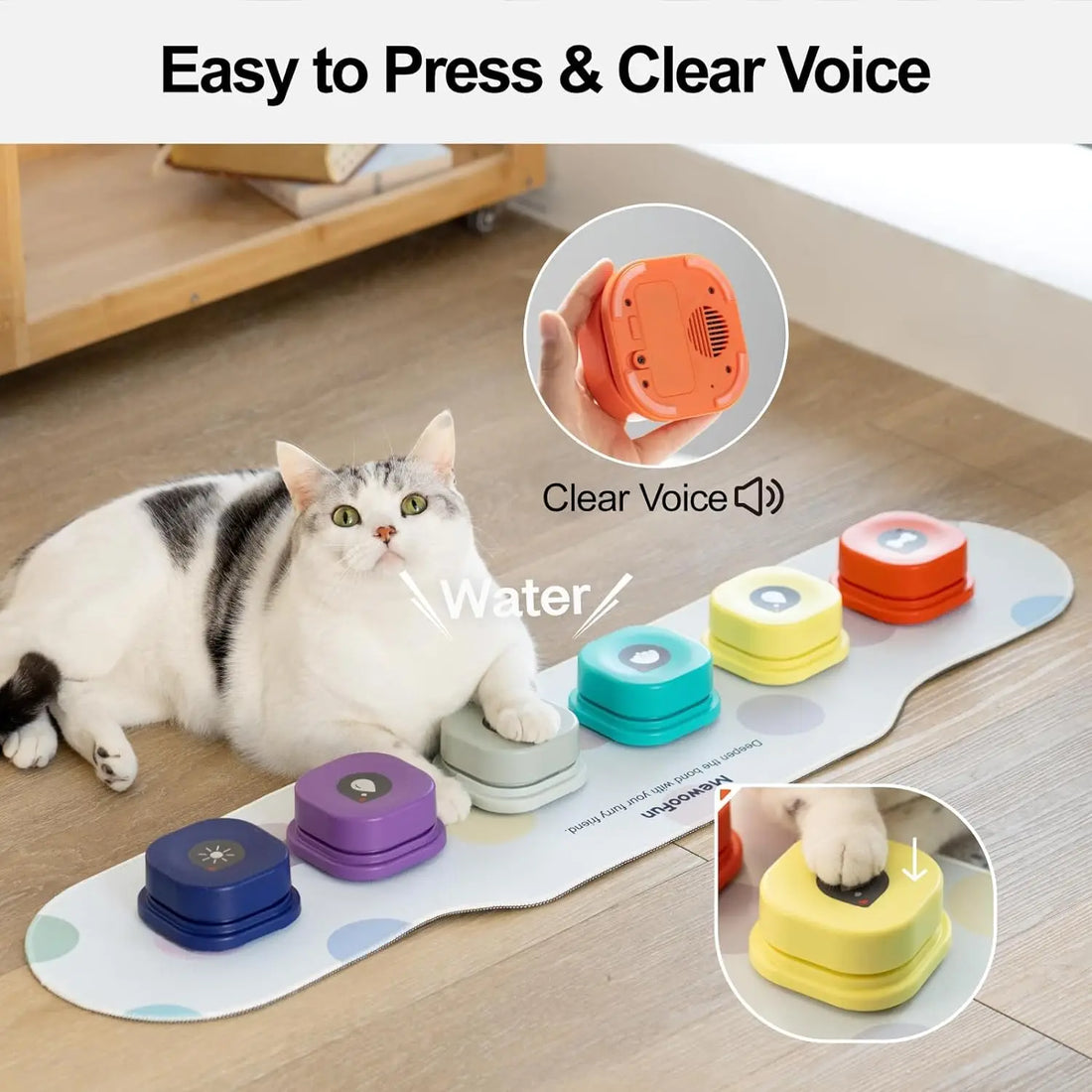 Mewoofun Voice Recording Button Pet Toys
