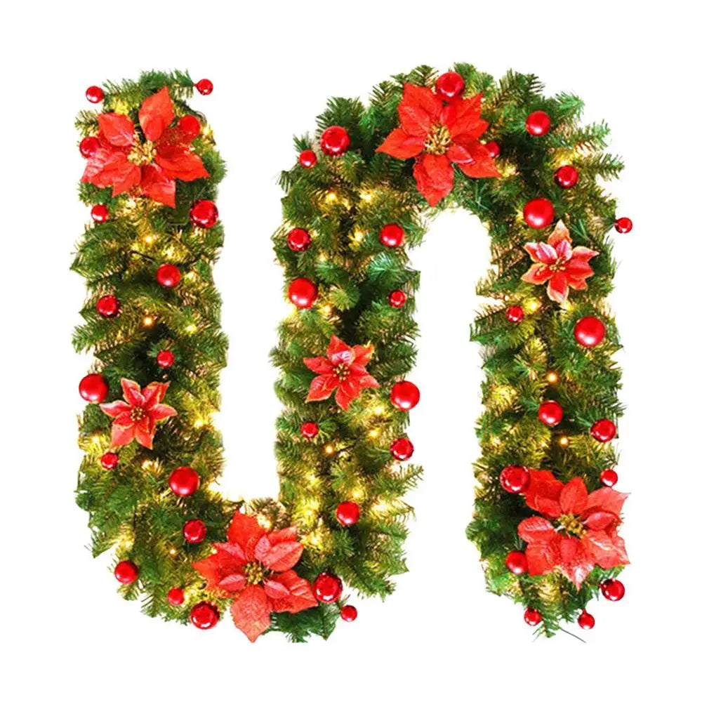 Artificial Christmas Garland with LED Lights