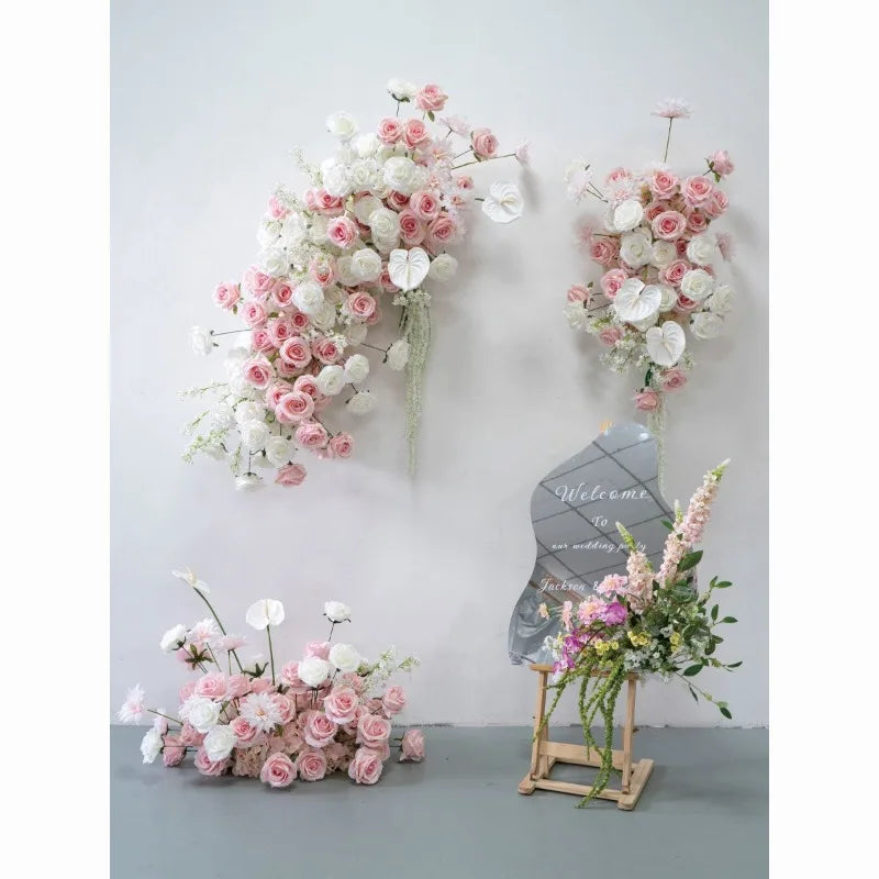 Pink Wedding Decoration Flower Arrangementwall