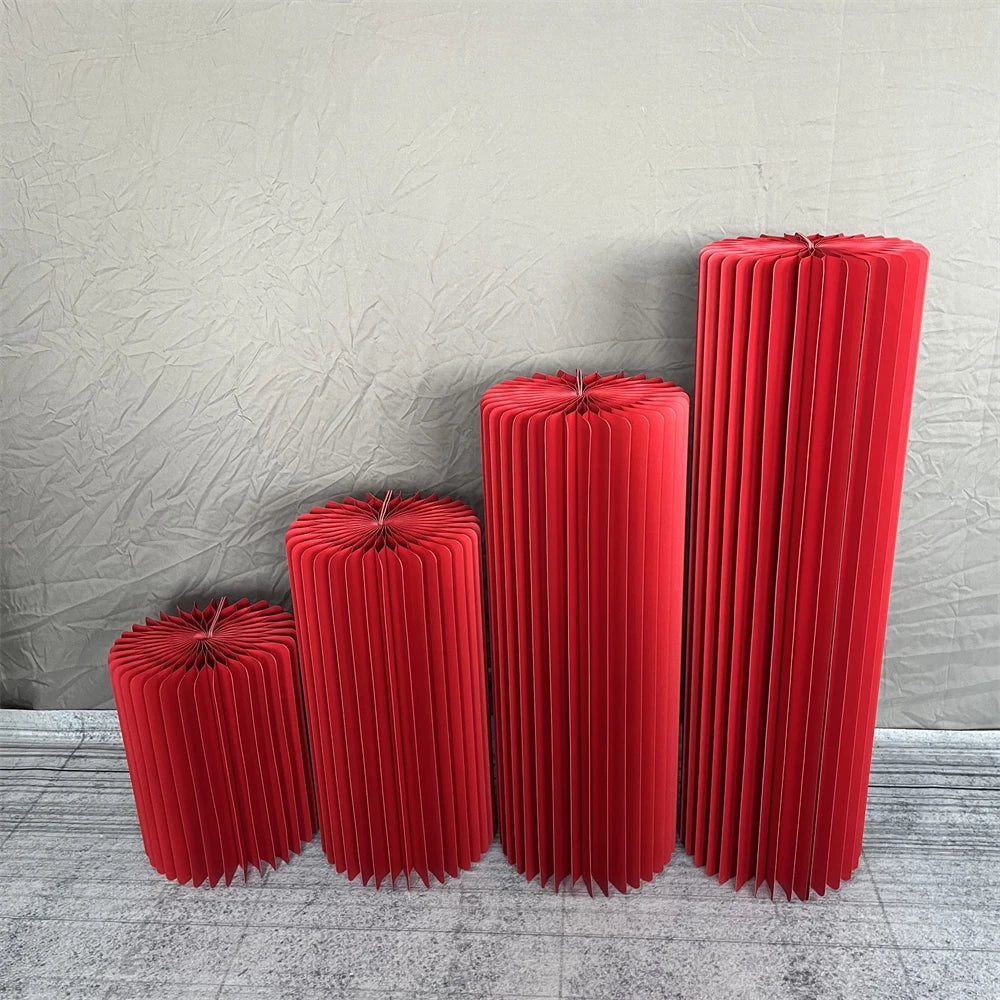 Cylindrical Paper Folding Wedding Flower Road Ornament