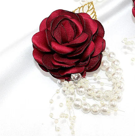 Girls Bridesmaid Wrist Flower Wedding Prom Party